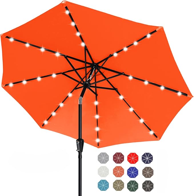 ABCCANOPY Durable Solar Led Patio Umbrellas by ABCCANOPY