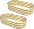 Land Guard 2Pack Galvanized Raised Garden Bed Kit, Galvanized Planter Oval by LandGuard