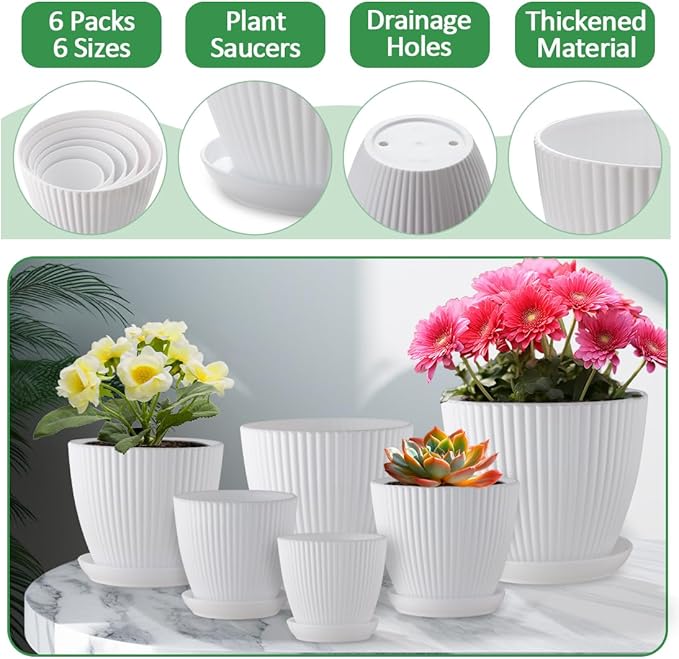 7.5/6.5/5.5/4.9/4.2/3.5 Inch Plant Pots - Image 4