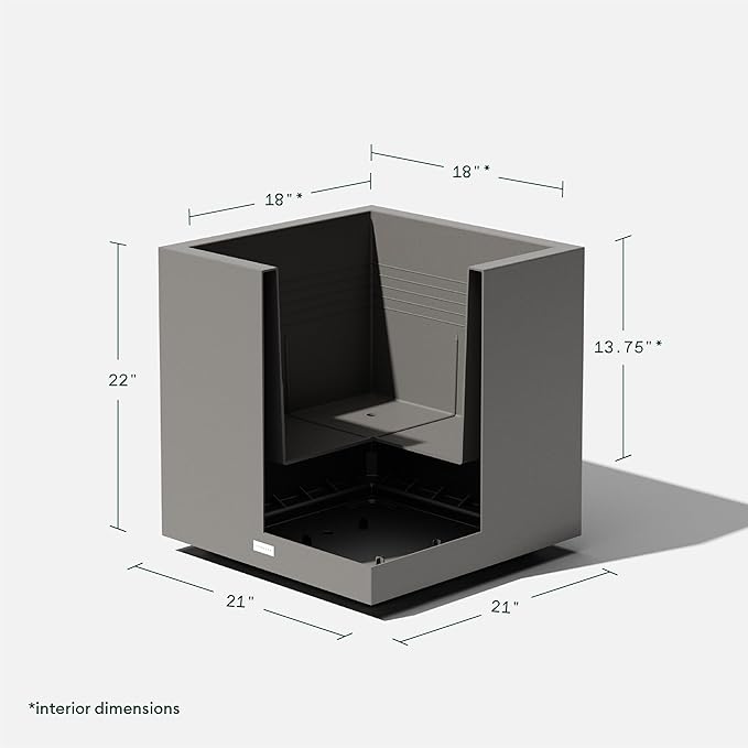 Veradek Block Series Cube Plastic Planter - Image 3