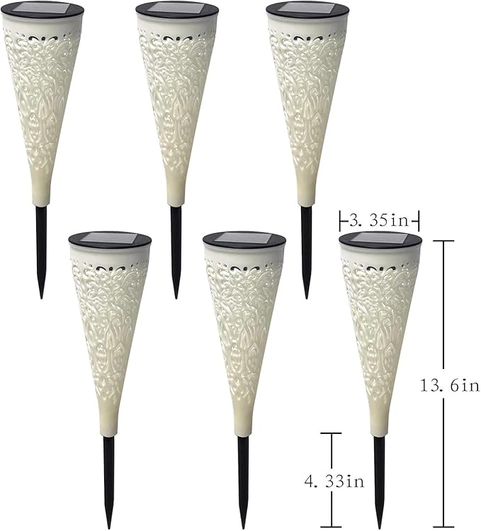 6 Pack Solar Lights Outdoor Garden Decorative Mandala Solar Garden Lights - Image 7