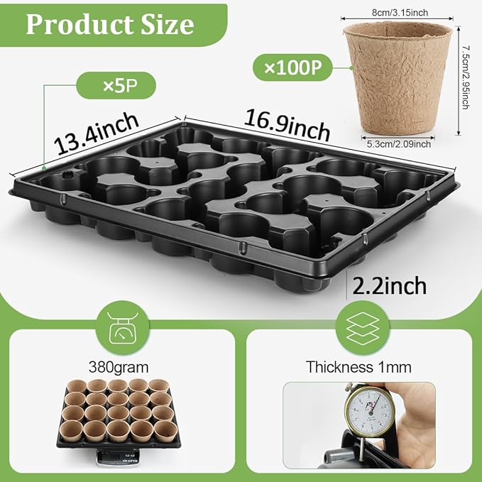 3.15 Inch Peat Pots 100 Pcs - Image 4