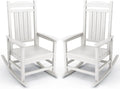 KINGYES HDPE Patio Rocking Chair Set of 2, Outdoor Rocking Chairs Porch Rocker by KINGYES