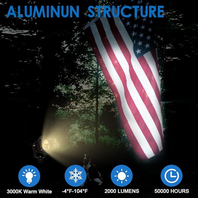 EAGLOD 20W Led Spotlights Outdoor Landscape Lights, Low Voltage Led Landscape - Image 3