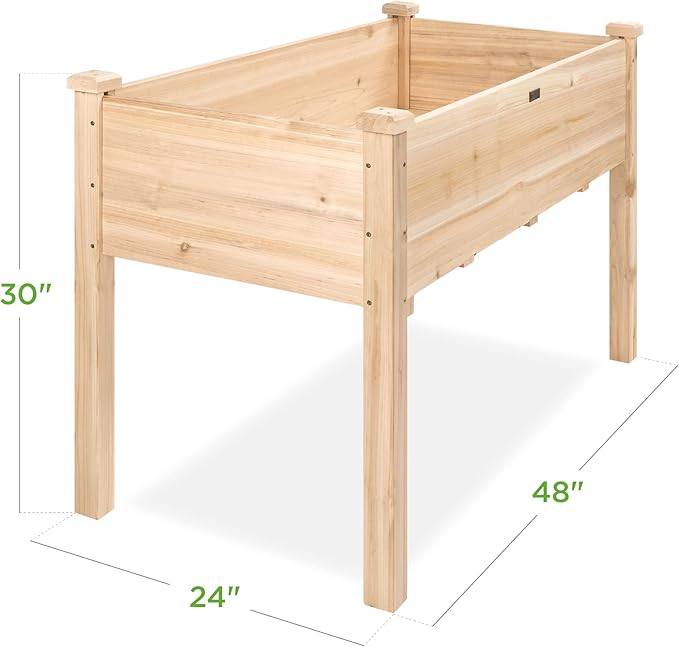 Best Choice Products 48 x 24 x 30 Inches Raised Garden Bed, Elevated Wood - Image 7