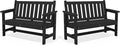 SERWALL Outdoor Bench, HDPE Outdoor Benches Weatherproof, 2-Person Garden Bench by SERWALL