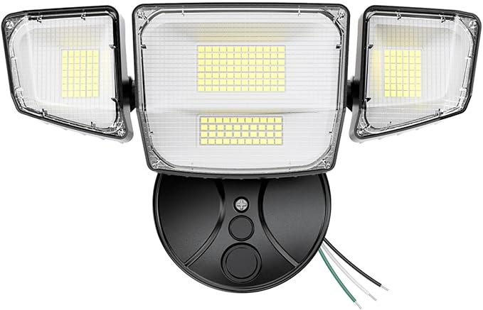 Onforu 90W Flood Lights Outdoor, 10000LM Ultra Bright 4-Head LED Security Light by Onforu