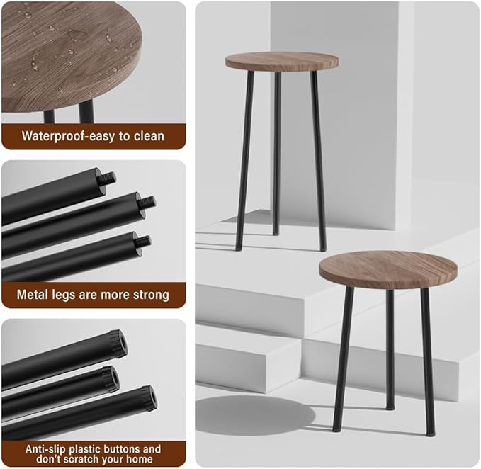 Plant Stand Indoor Tall: Corner Wood Plant Stand 2 Pack Mid Century Modern Decor - Image 3