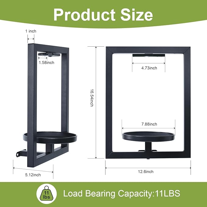 BAOYOUNI 2 Pack Picture Frame Wall Plant Holder - Image 3