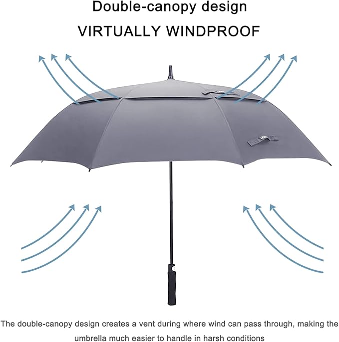 G4Free 47/54/62/68/72 Inch Automatic Open Golf Umbrella Oversize Extra Large - Image 3
