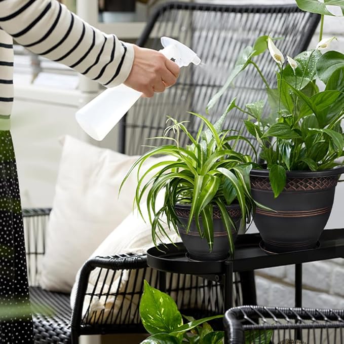 4 Pack 12 Inch Large Plant Pots, Plastic Flower Pot - Image 5