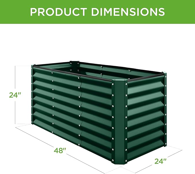 Best Choice Products 4x2x2ft Outdoor Metal Raised Garden Bed, Deep Root Box - Image 3