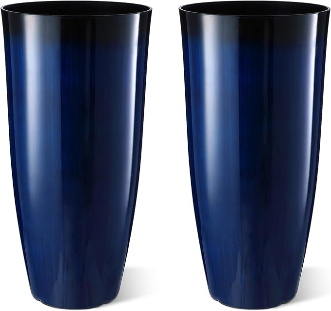 Glitzhome 30" H Tall Planters for Outdoor Plants, Large Flower Pots by Glitzhome