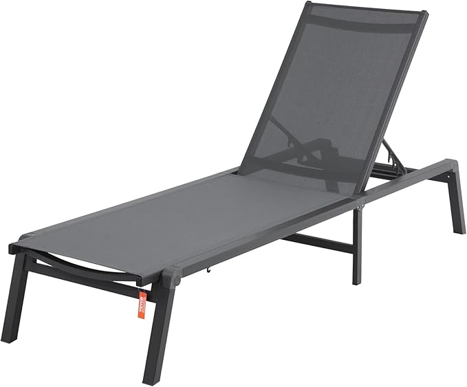 VEVOR 2 Pcs Chaise Lounge Chairs Outdoor, Aluminum Patio Lounge Chair - Image 6