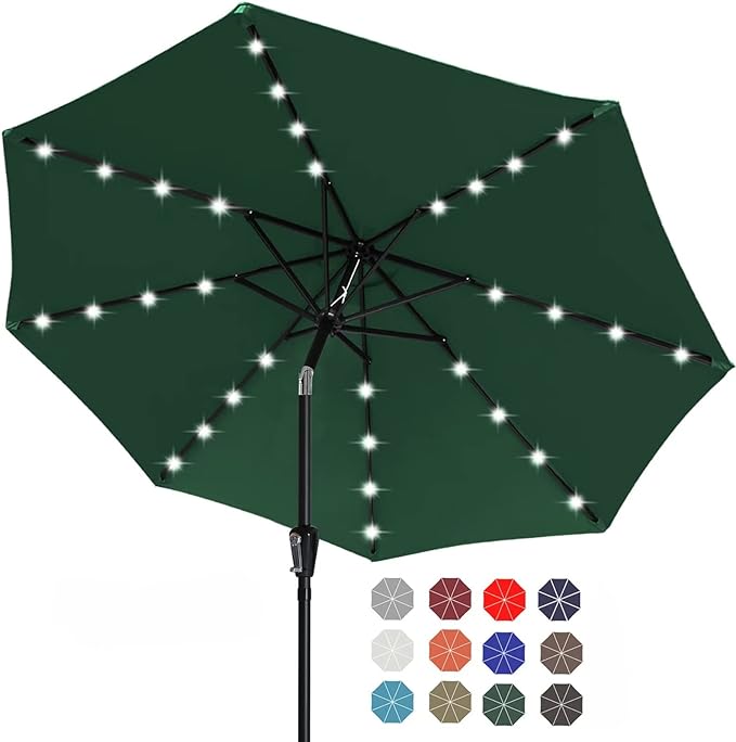 ABCCANOPY Durable Solar Led Patio Umbrellas by ABCCANOPY