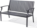 52" Outdoor Bench Garden Bench, Weatherproof Anti-Rust Heavy-Duty Outside by Eongdn
