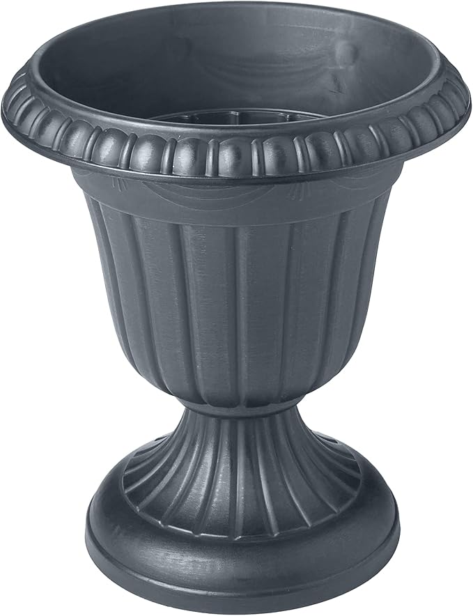Arcadia Garden Products PL00GY Classic Traditional Plastic Urn Planter - Image 2