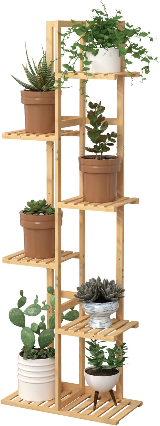 Laiensia Bamboo Plant Stand Rack 6 Tier, Indoor&Outdoor Planter Display Shelves - Image 5