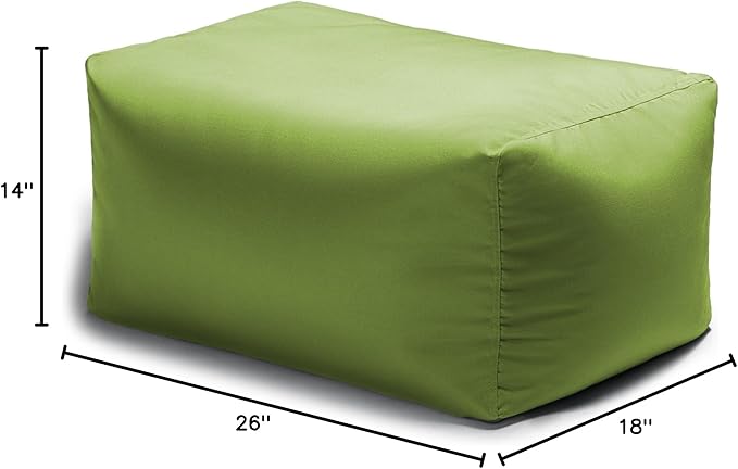 Jaxx Leon Outdoor Bean Bag Ottoman, Lime Green - Image 3