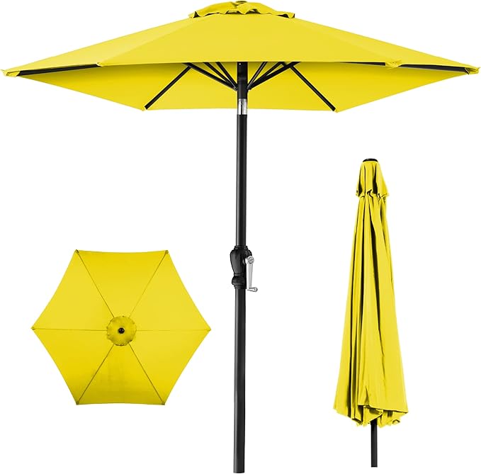 Best Choice Products 10ft Outdoor Table Compatible Steel Polyester Market Patio by BestChoiceProducts