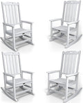 Oversized Rocking Chair Set of 4, Outdoor Rocking Chair by THOEOE