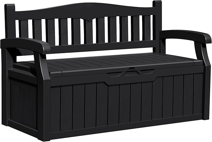 Greesum 80 Gallon Outdoor Storage Bench, Resin Patio Furniture by BuynowfromGreesum