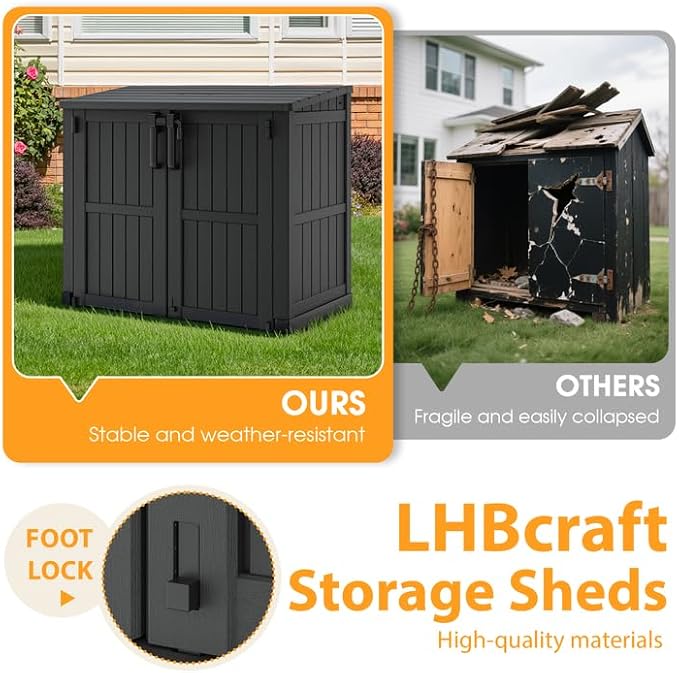 LHBcraft Outdoor Storage Cabinet 36 Cu Ft - Image 4
