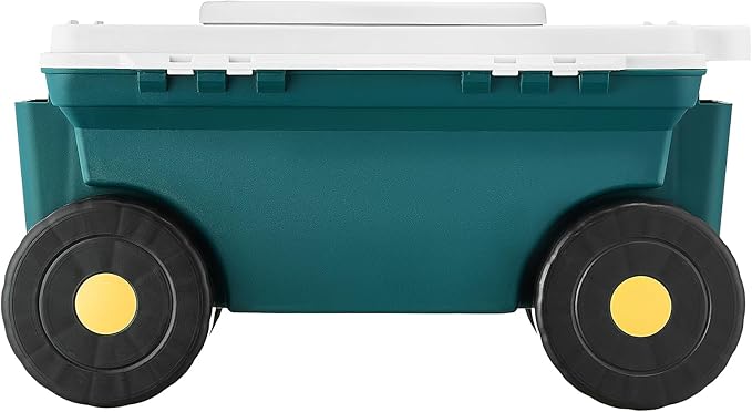 VEVOR Garden Scooter with Seat, 2 in 1 Rolling Garden Cart with Storage Bin - Image 9