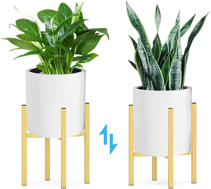 Plant Stand for 10"-16" Plant Pot Indoor Outdoor Corner, Adjustable Metal Heavy - Image 2