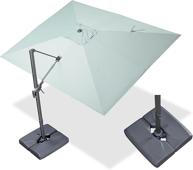 PURPLE LEAF 9' X 11.5' Rectangle Cantilever Umbrella by Unknown