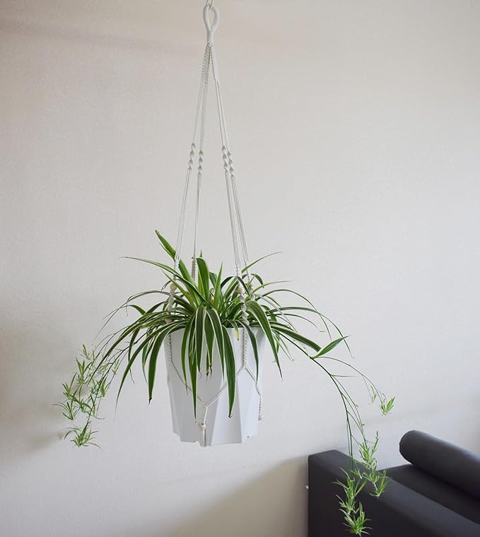 Macrame Plant Hanger Extra Long Indoor Plant Holder - Image 6