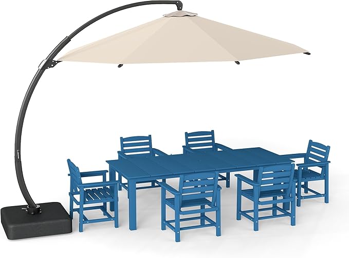 7-Piece Navy Blue Outdoor Dining Set by PatioKingdom