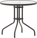 Flash Furniture Bellamy 31.5'' Round Indoor/Outdoor Tempered Glass Metal Frame by FlashFurniture