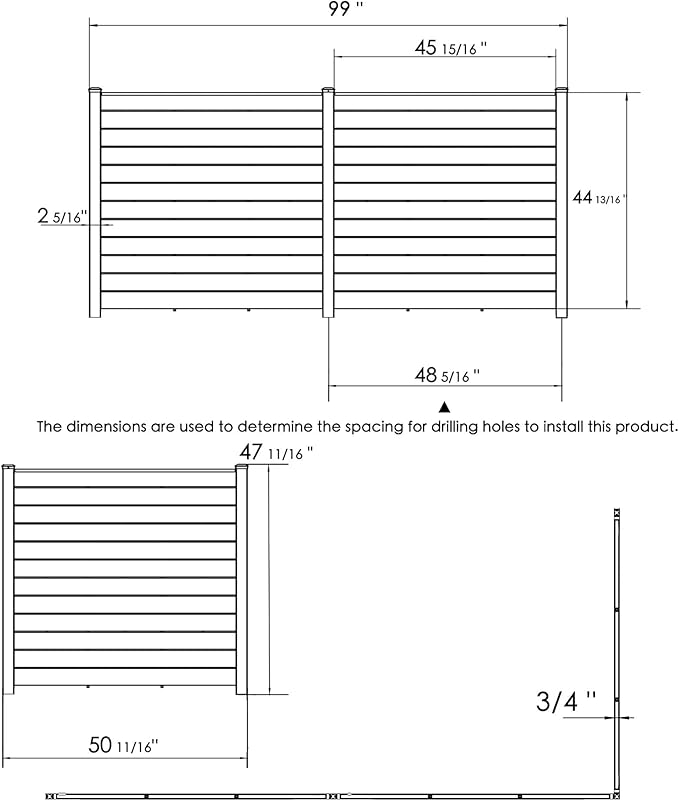 Kozyard 50" W x 48" H Privacy Screens Fence Panel Specifically - Image 8