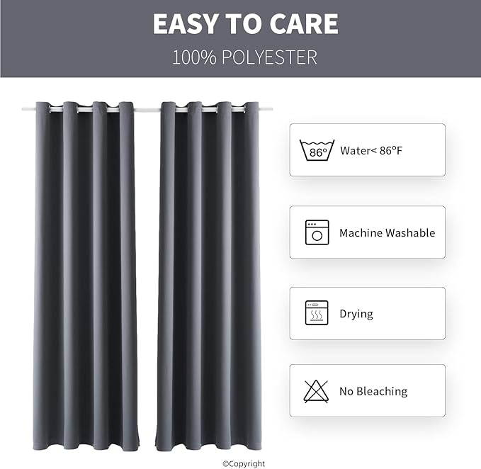 Outdoor Indoor Curtains W52 x L108 - Image 6