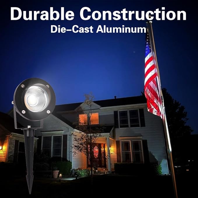 EAGLOD 20W Led 12V AC/DC Flag Spotlights Outdoor Landscape Lights, Low Voltage - Image 3