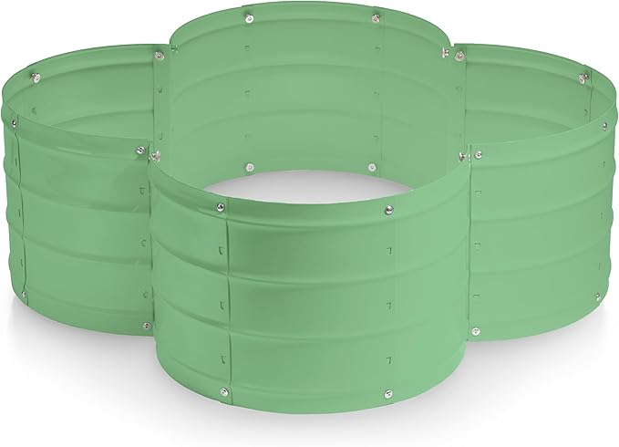 Plant & Plot Galvanized Raised Garden Beds Outdoor // 3×3×1 ft Planter Raised by PlantPlot