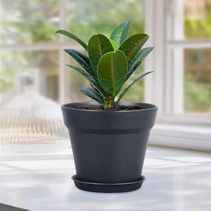 4 inch Small Plastic Nursery Pots, 16 Pack Plant Pots - Image 6