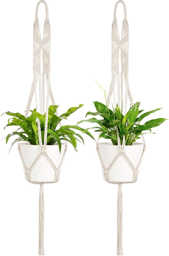 Mkono 2 Packs 43 Inch Macrame Plant Hanger Large by Mkono