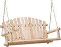 Wooden Porch Swing Outdoor Bench Swing Chair 2-Seater W/Hanging Chains by Anraja