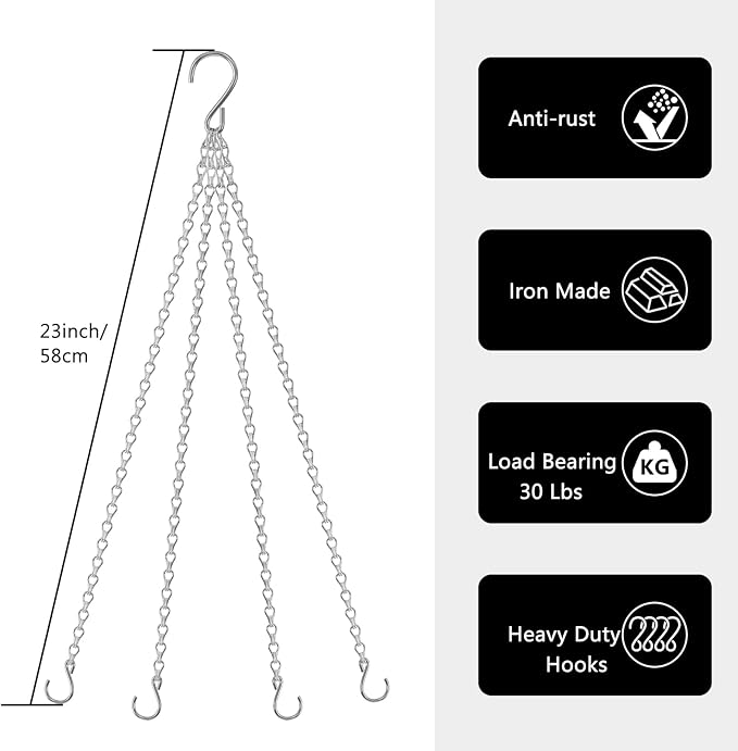 garini 3 Pack, 23 Inch Hanging Baskets Chain, Hanging Chains - Image 2
