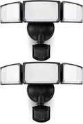 LUTEC 2 Pack 72W 7500LM LED Security Lights Motion Sensor Light Outdoor by LUTEC