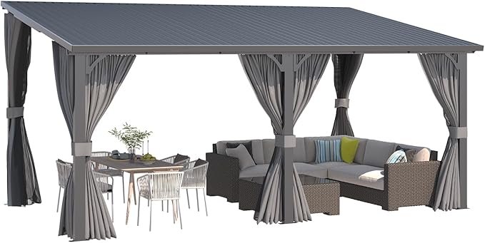 AECOJOY 16'x10' Outdoor Hardtop Gazebo Pergola - Image 7