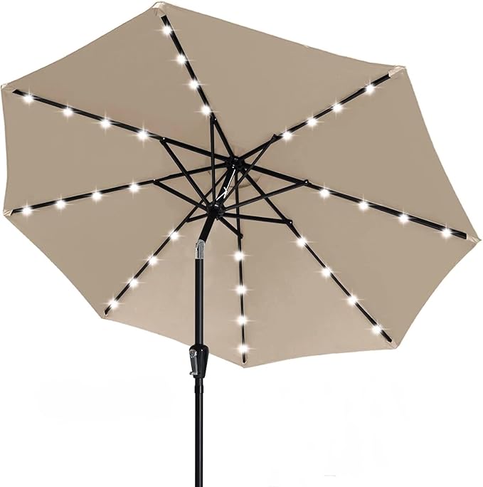ABCCANOPY Durable Solar Led Patio Umbrellas by ABCCANOPY
