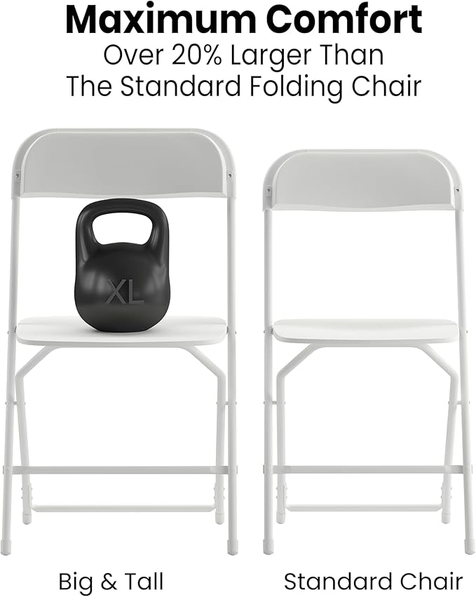 Flash Furniture Hercules Series Big & Tall Stackable Plastic Folding Chairs - Image 6