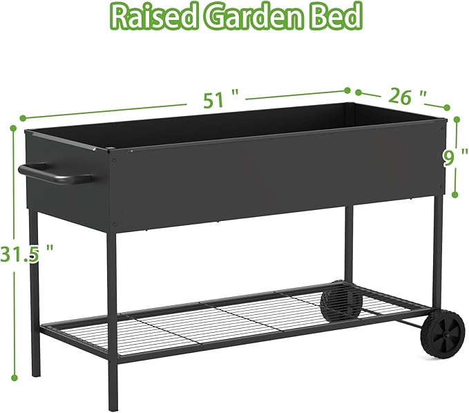 51 × 26 × 31.5 Inches Raised Garden Bed - Image 3
