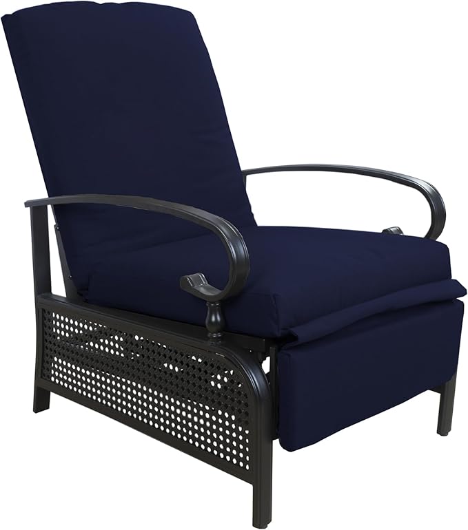 Kozyard Adjustable Outdoor Reclining Lounge Chair, Cushioned Patio Chaise Lounge - Image 9