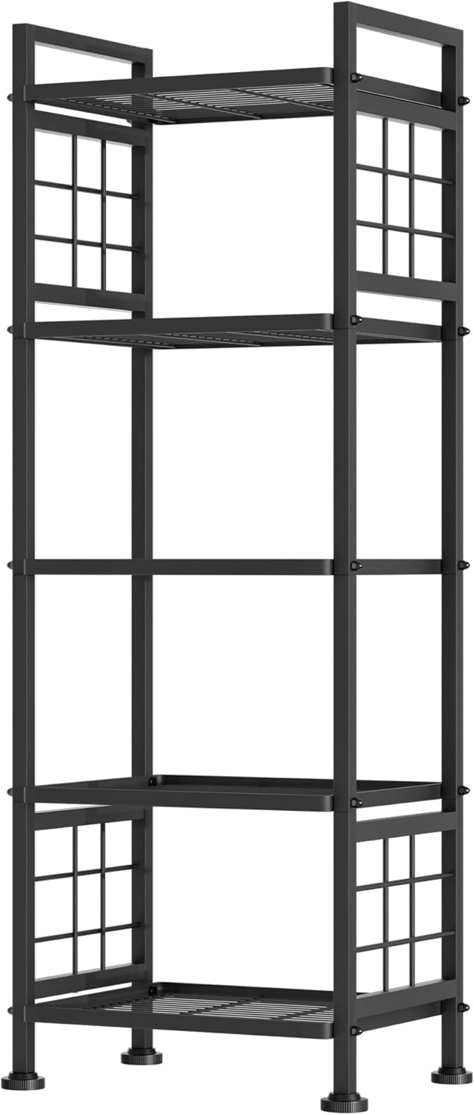 GIOTORENT 5-Wire Standing Book Shelf & Bookcase, Metal Storage Shelving Unit by GIOTORENT