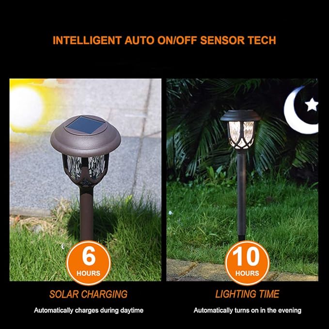 EXCMARK 10 Pack Solar Lights Outdoor Decorative Garden Yard Lights - Image 9