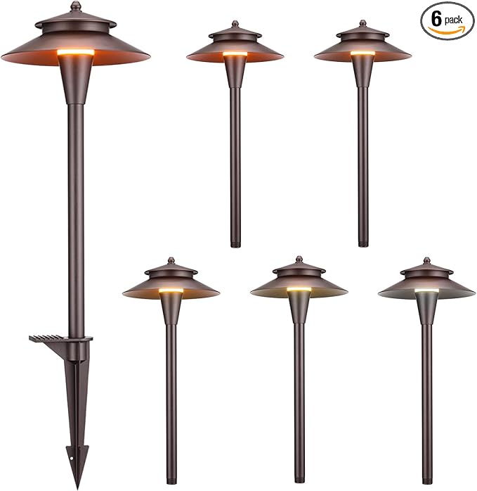 LEONLITE 5CCT Low Voltage Pathway Lights, 12-24V LED Landscape Path Light by LEONLITE